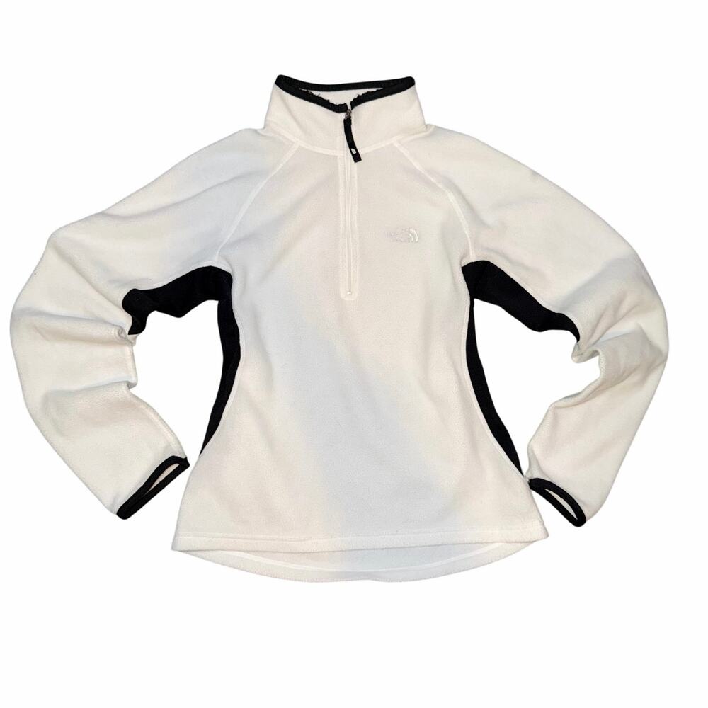 The North Face Flight Series Fleece Jacket‎ 1/4 Zip White Black Womens Small